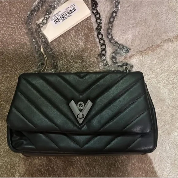 Valentino Black Quilted Crossbody Bag with Chain Strap - Picture 1 of 5